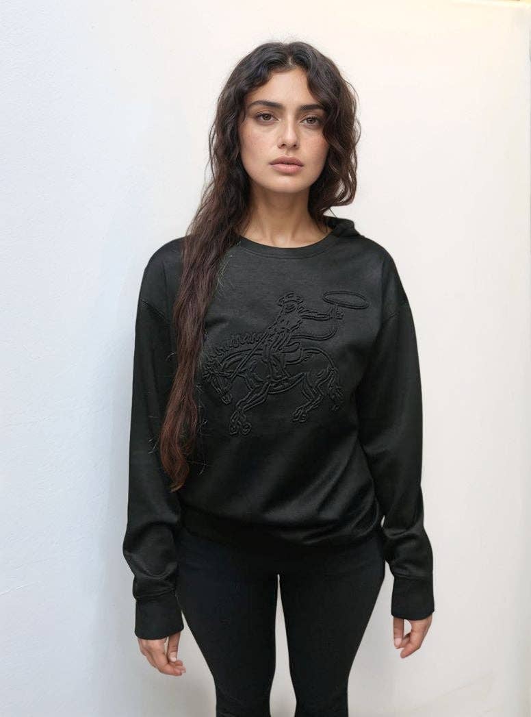 Buckin' Horse Embossed Sweatshirt