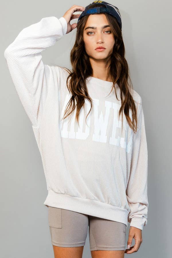 MIDWEST Comfy Oversize Graphic Sweatshirt, Gameday