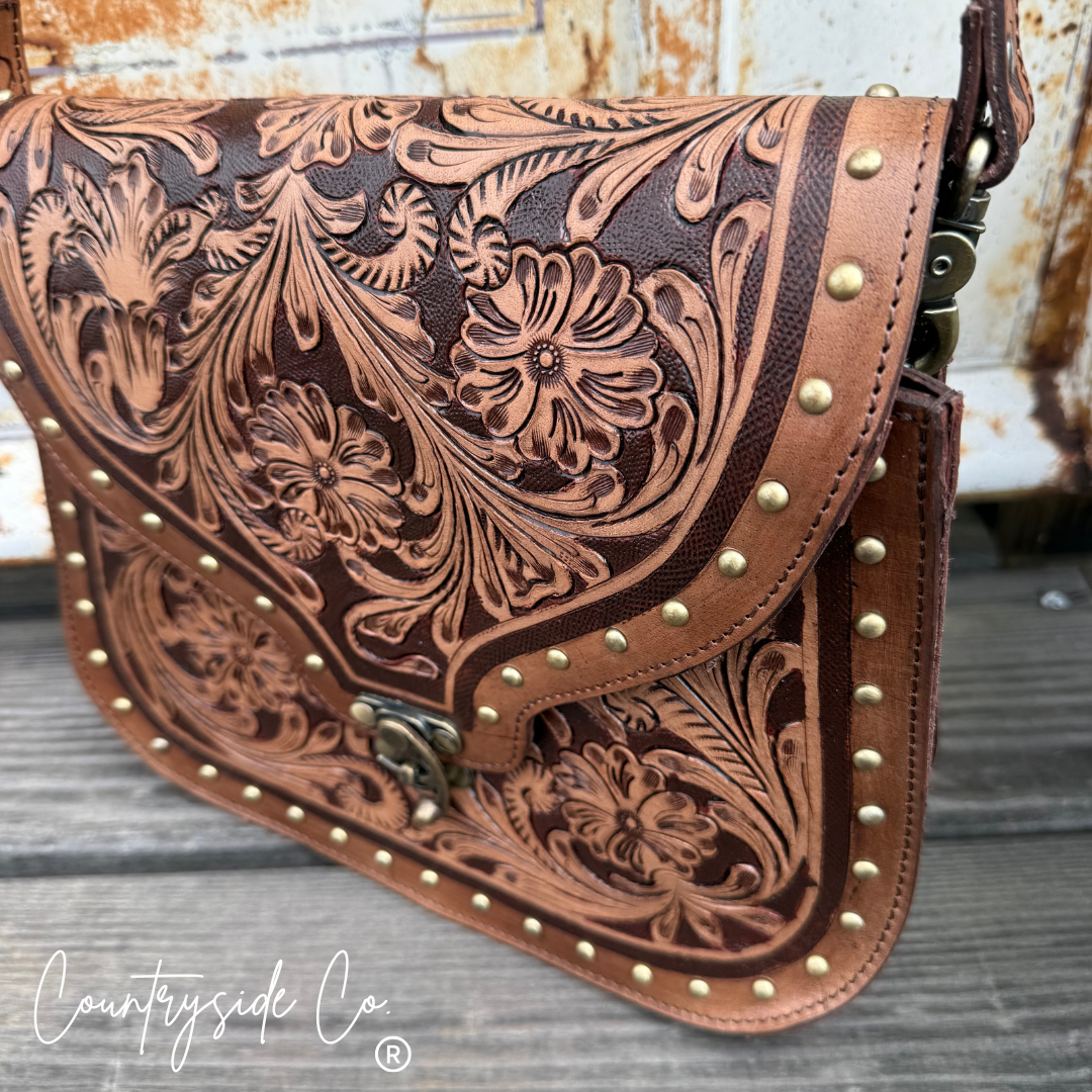 Western Legacy Tooled Leather Handbag