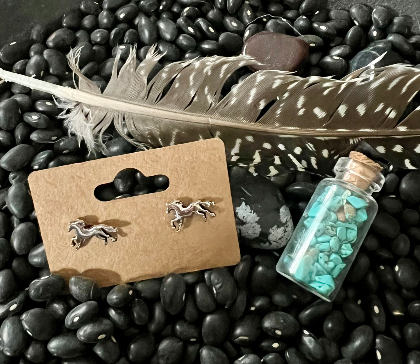 Silver Horse Earrings