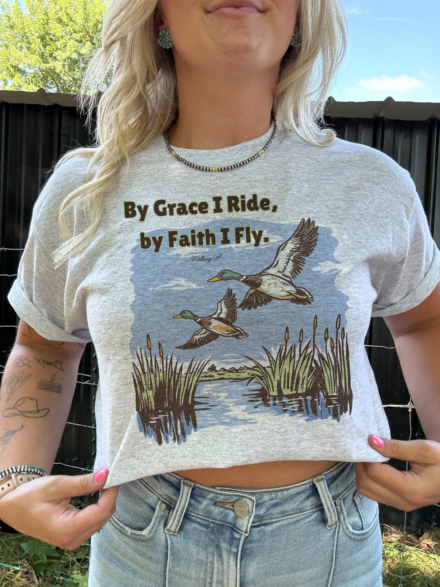 BY FAITH I FLY CREW or TEE