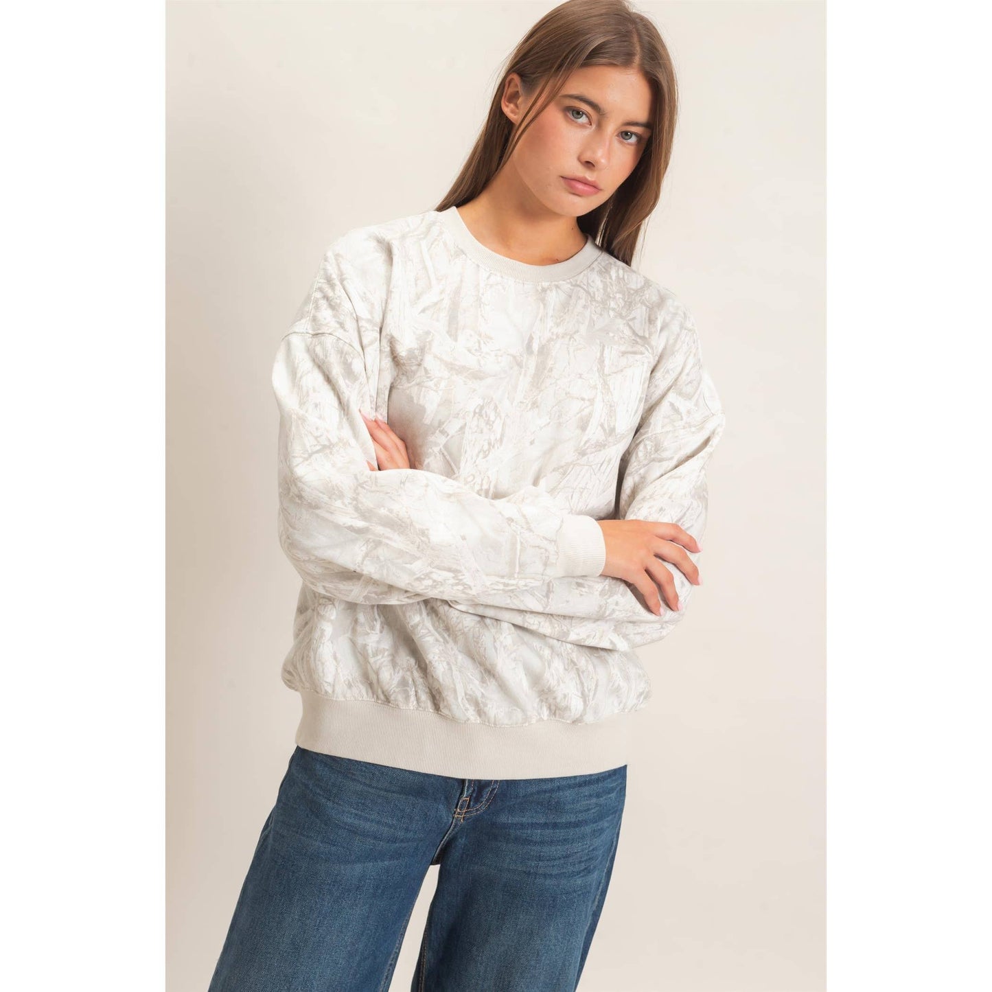 Tree Camouflage Crew Neck Sweatshirt
