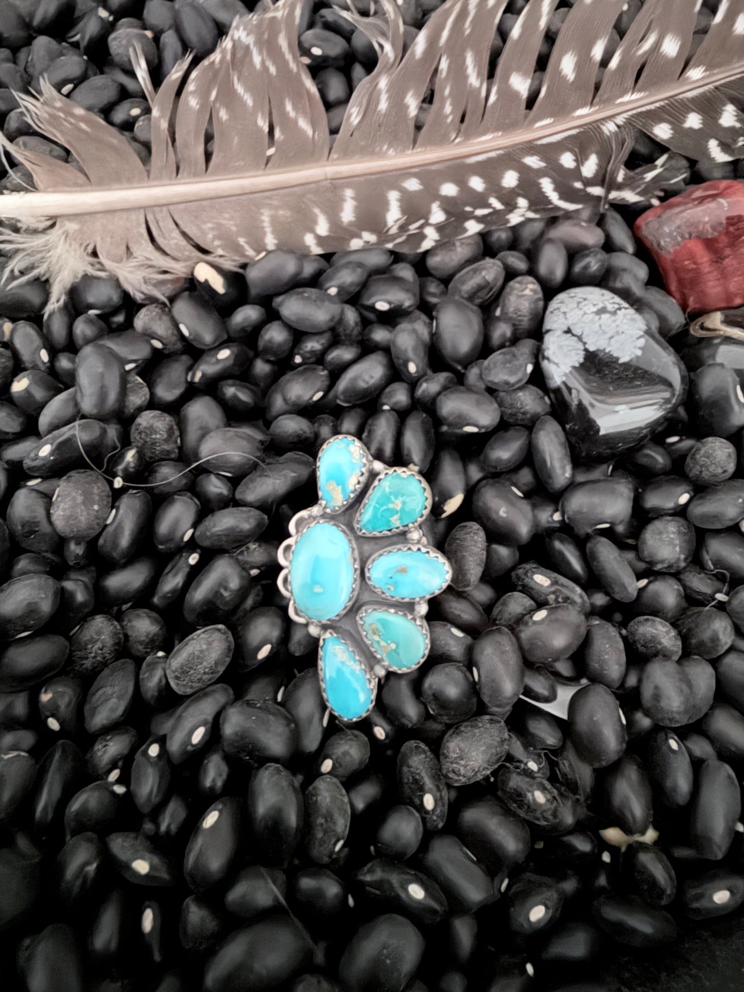 Sierra Bella Turquoise and Sterling Silver Adjustable Ring