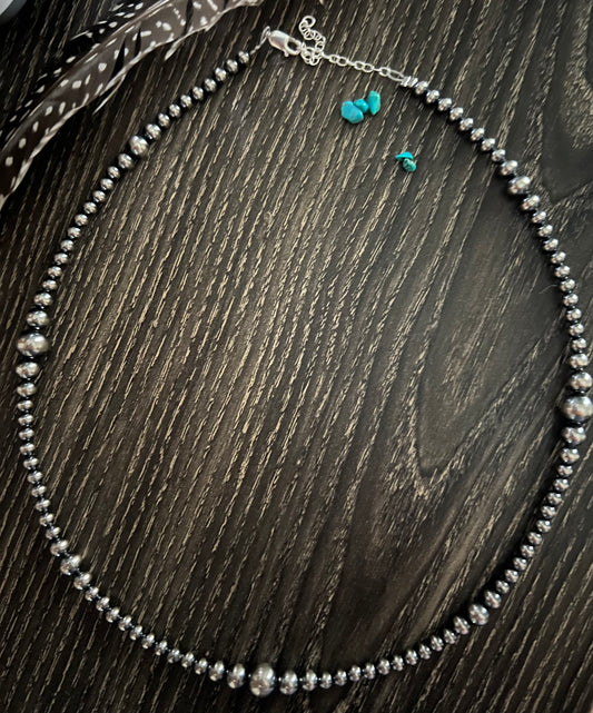 18” Graduated Sterling Pearl Necklace