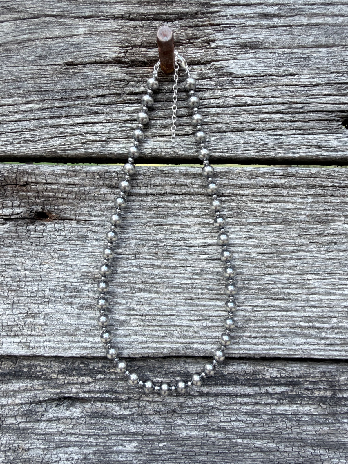 3mm and 6mm Sterling Pearl Necklace