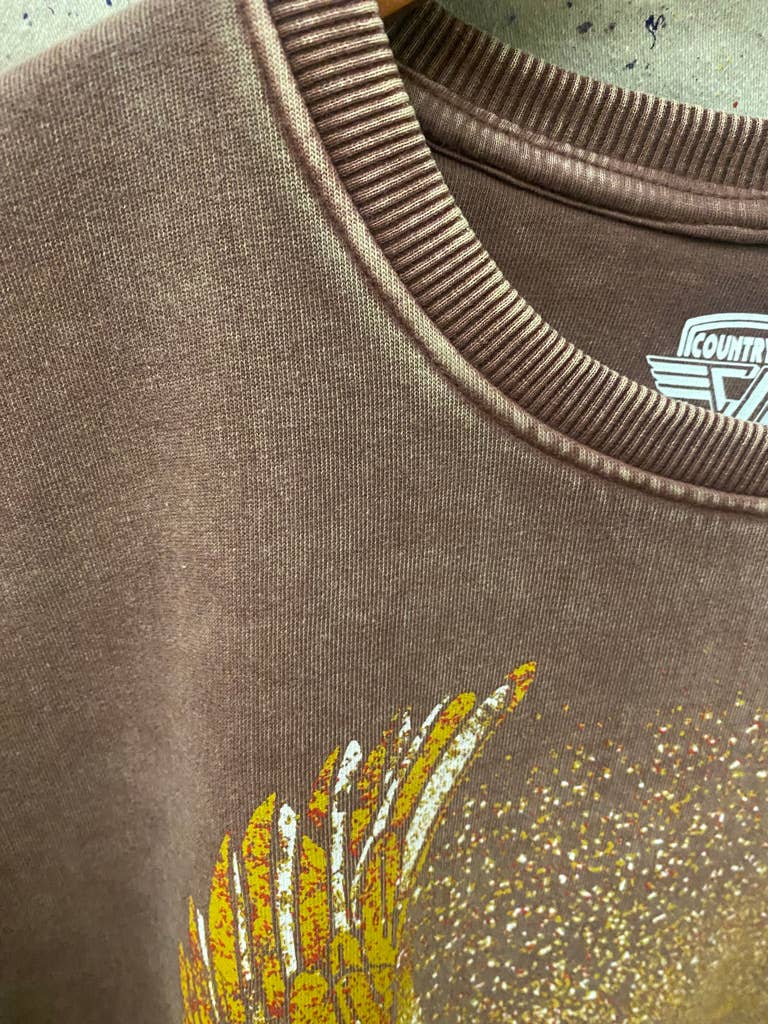 Born Free Acid Wash Crew neck sweatshirt