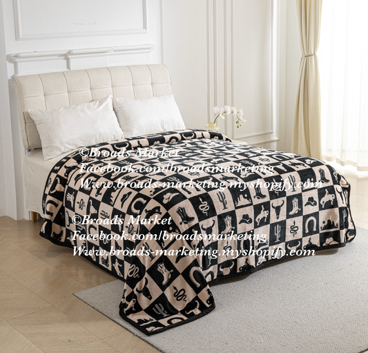Checkered Cowboy Blanket A21