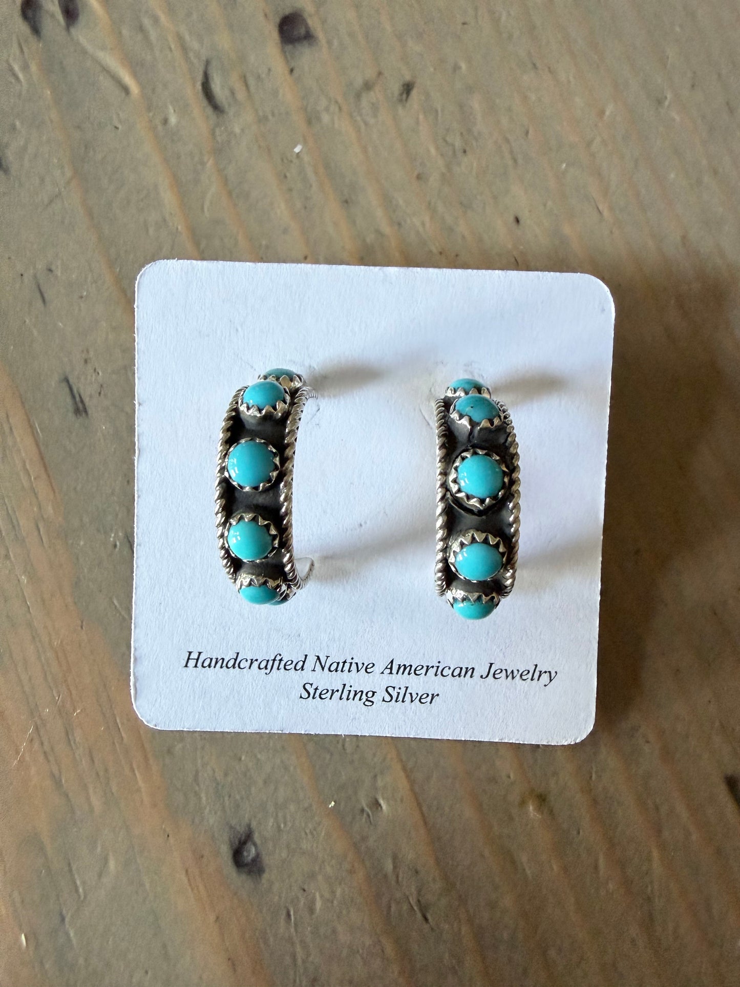 Native Made Sleeping Beauty Hoop Earrings