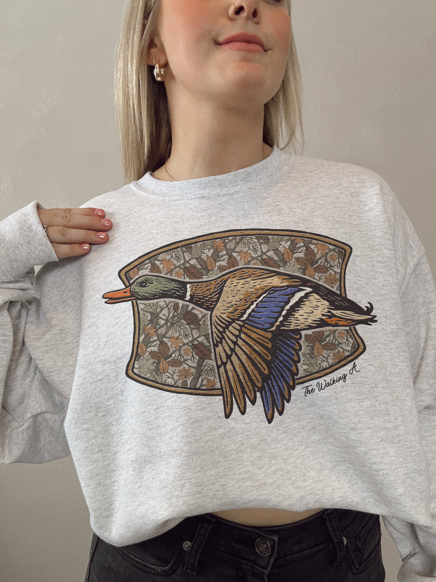REAL CAMO MALLARD CREW or TEE