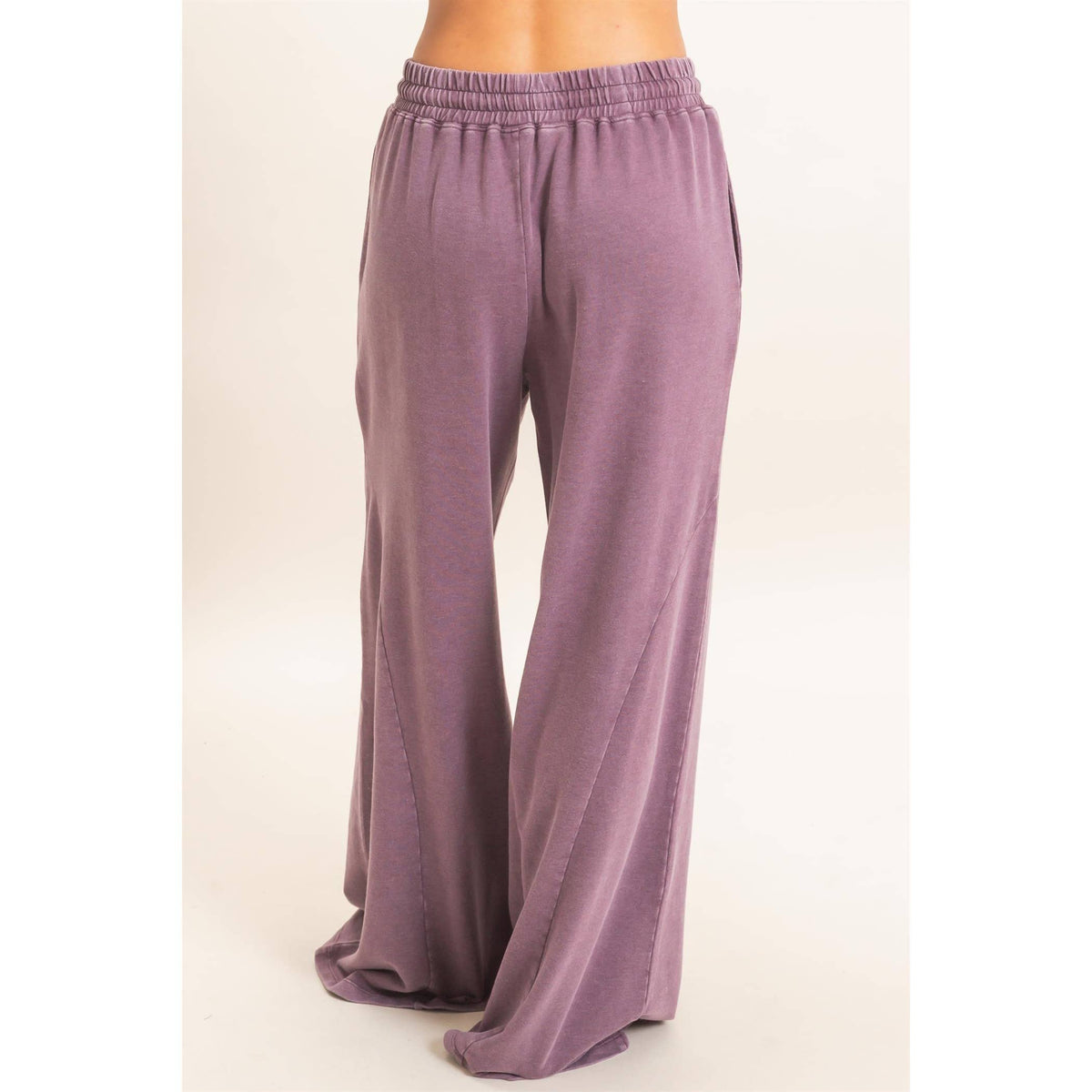 Mineral Washed Wide Leg Pants