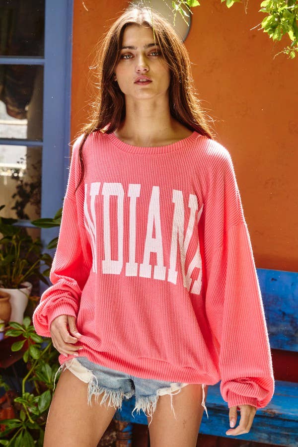 INDIANA Comfy Oversize Graphic Sweatshirt, Gameday