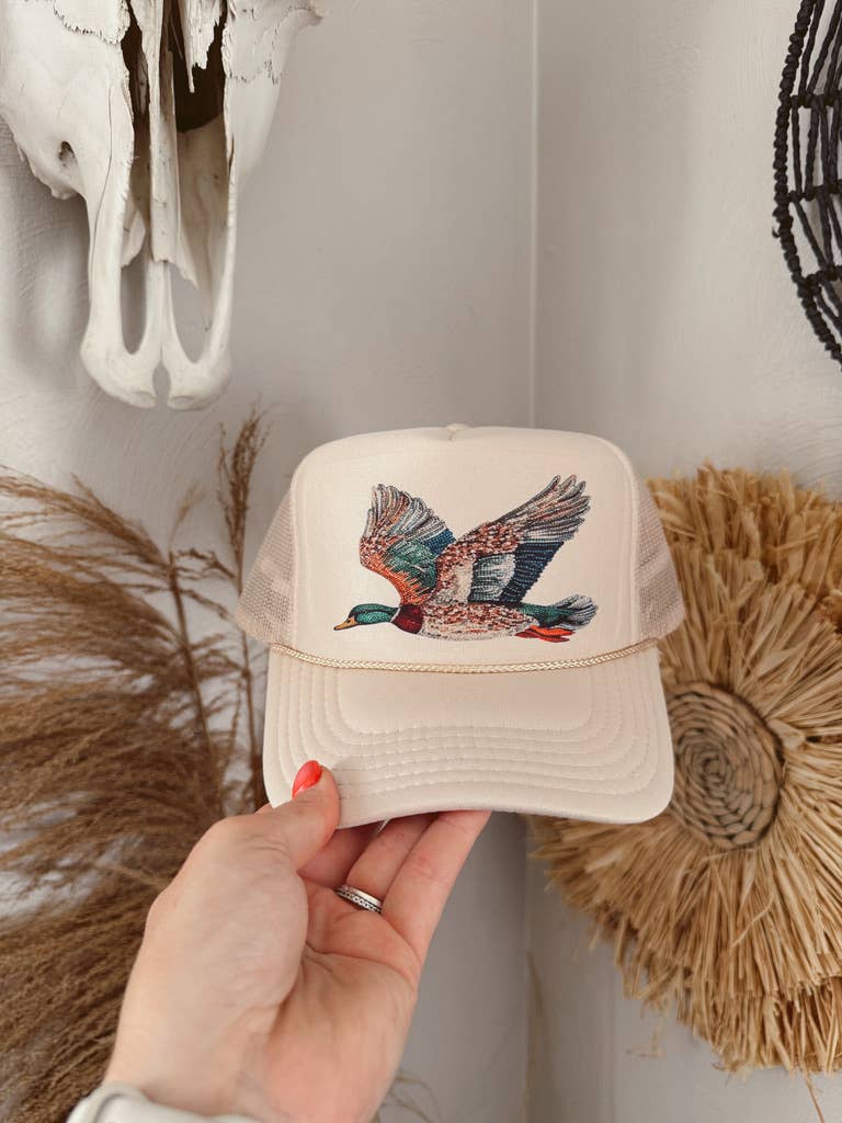 THE BEDAZZLED DUCK CAP: SAND