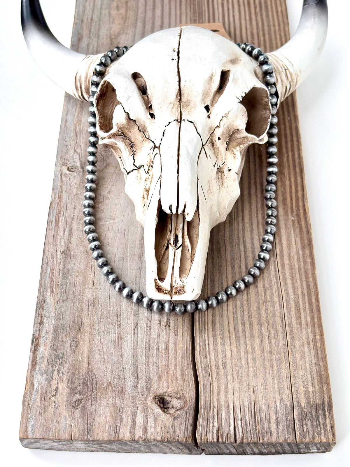 6MM Western Style Navajo Pearl Bead Necklace