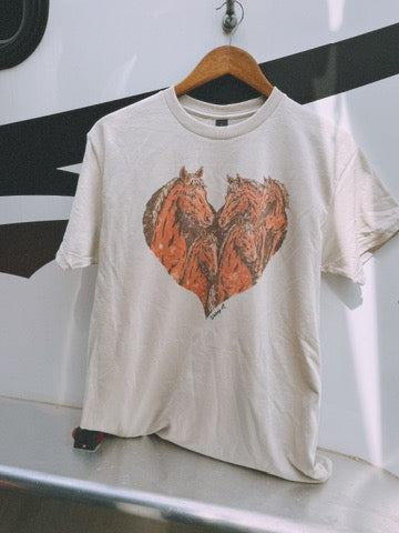 YELLOW HORSE LOVE CREW or TEE