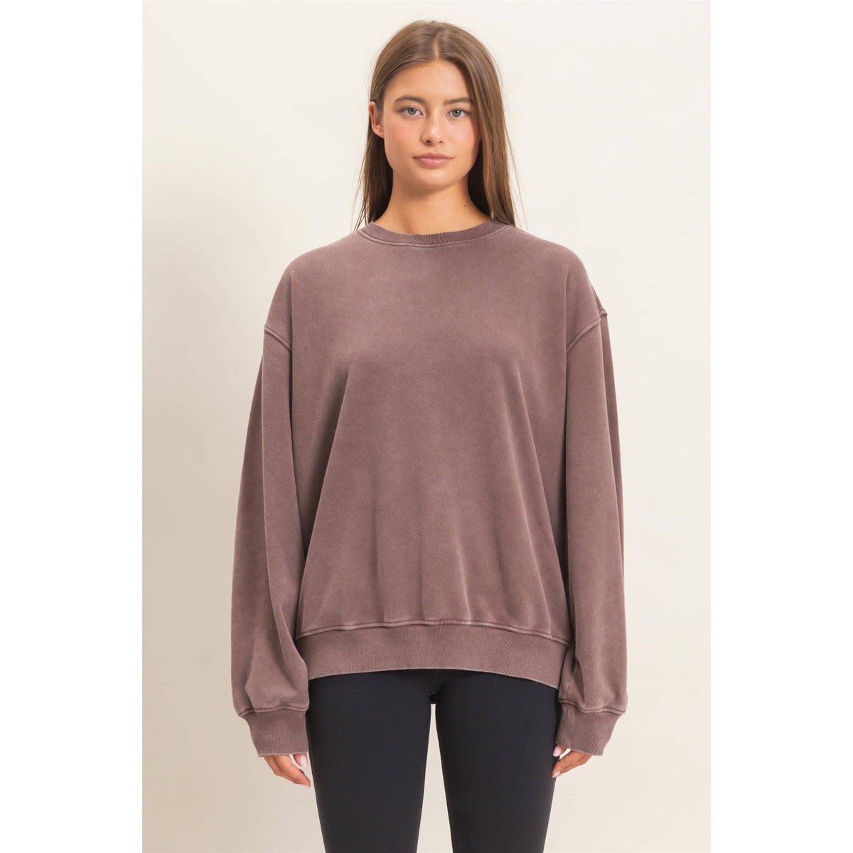 Mineral Wash Crew Neck Sweatshirt