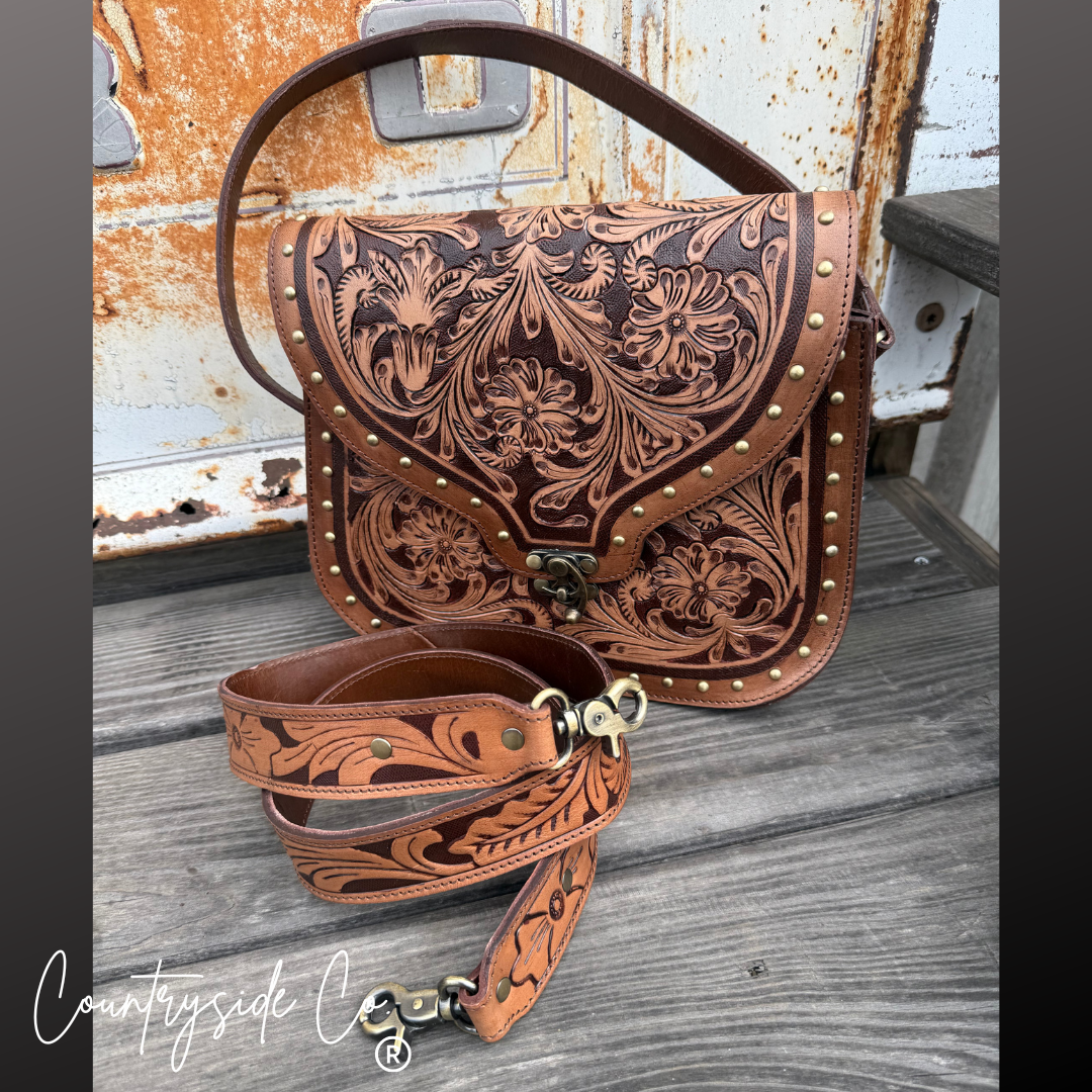 Western Legacy Tooled Leather Handbag