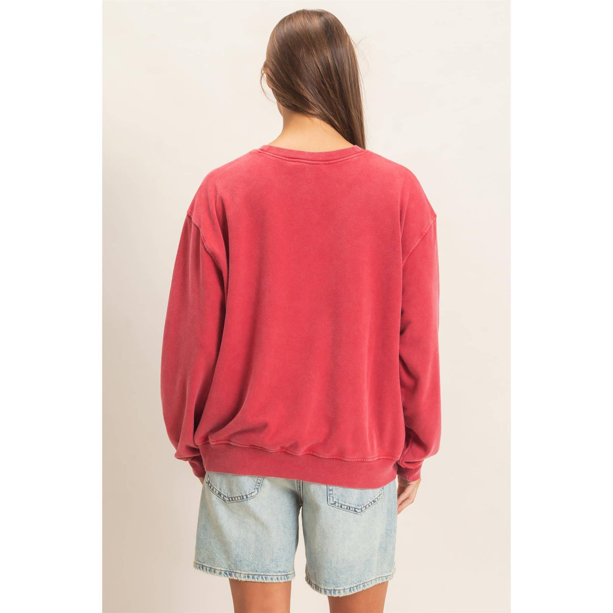 Mineral Wash Crew Neck Sweatshirt