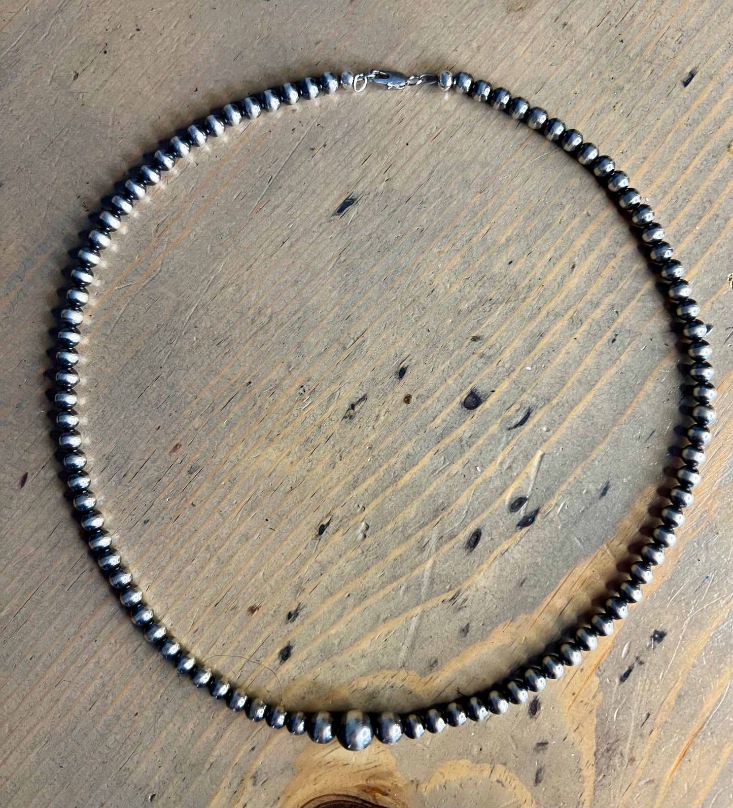 6, 8 and 10 mm Sterling Pearl Necklace