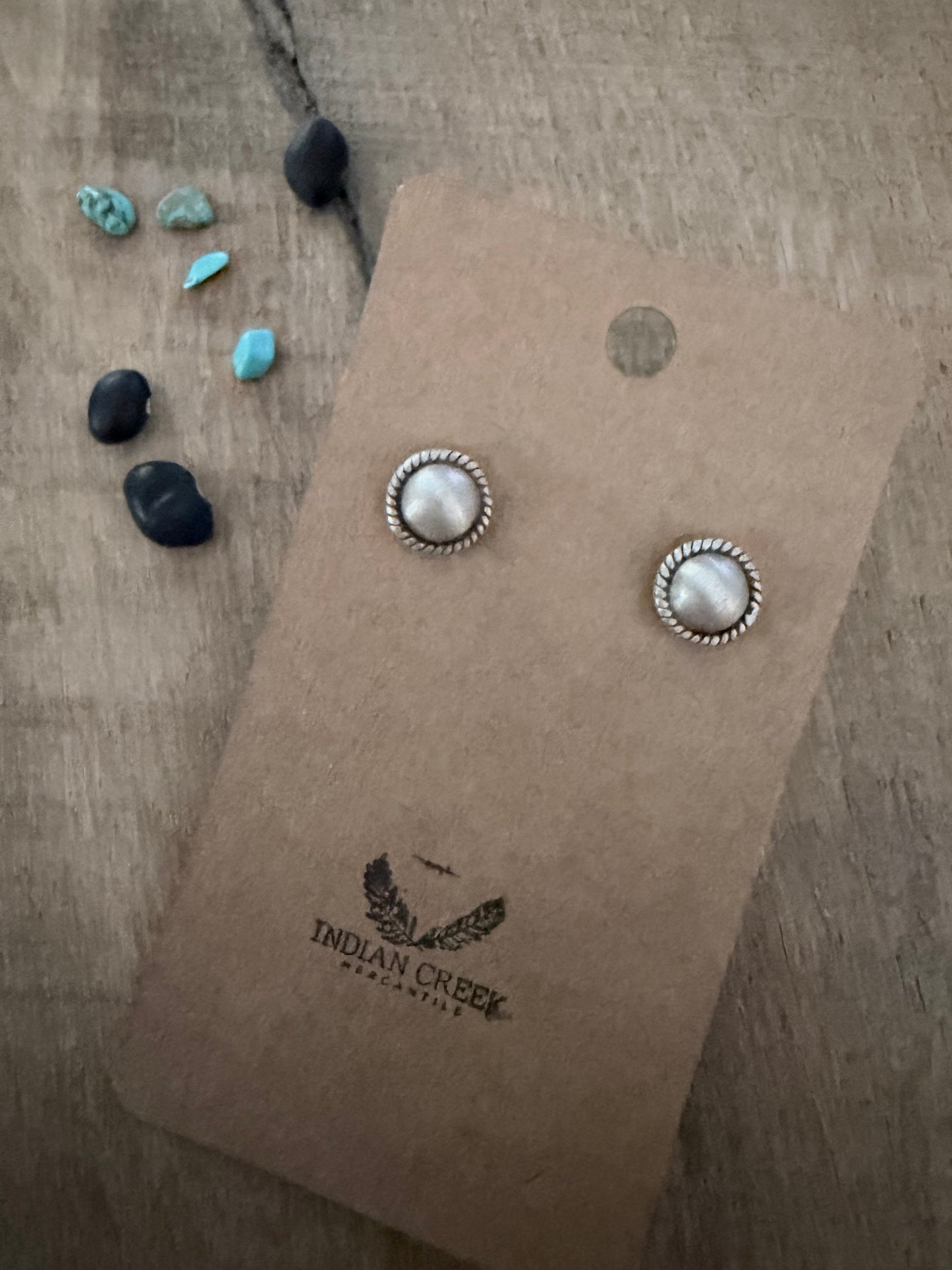 Round Sterling Silver Stud Earrings
