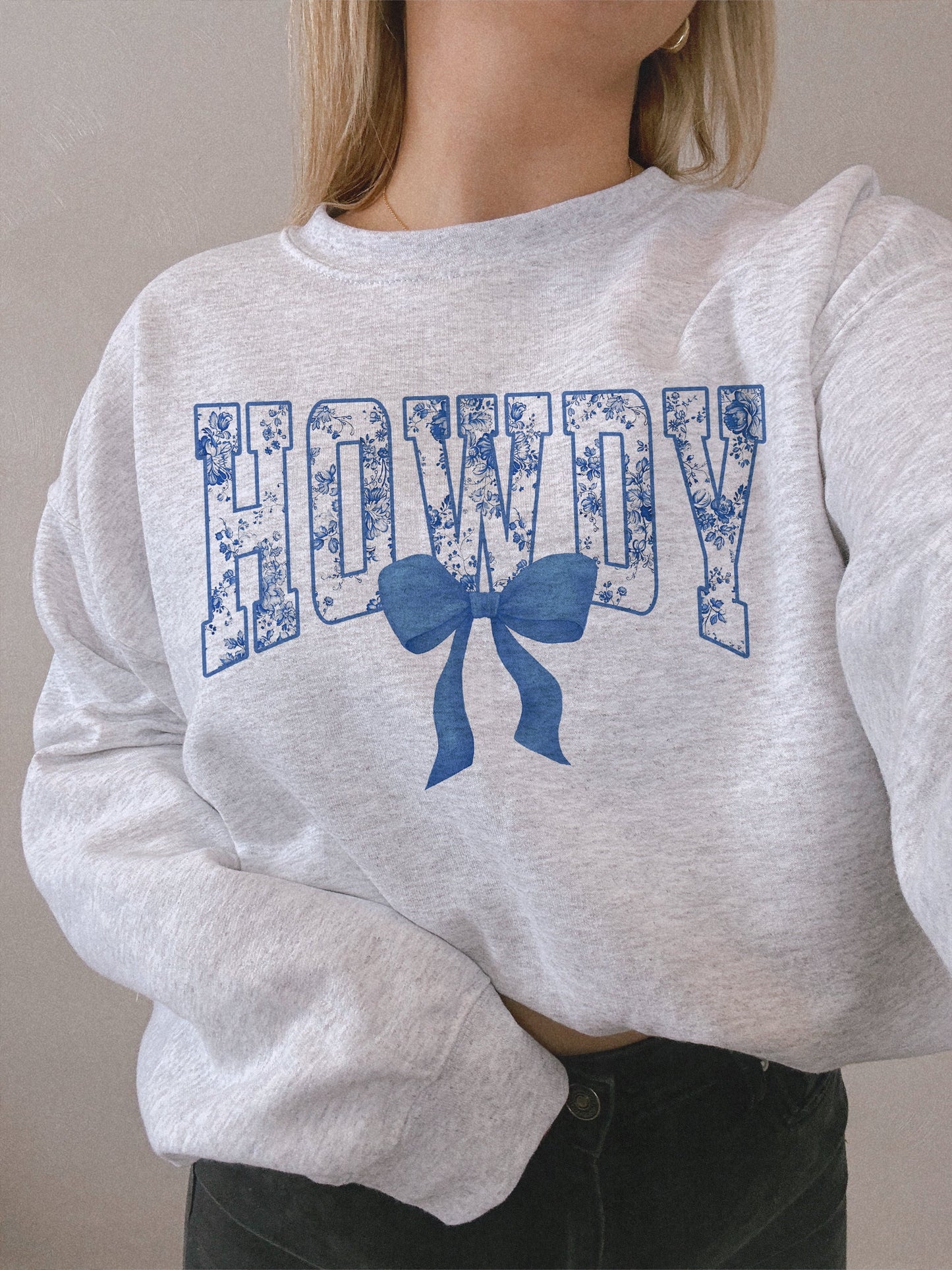 COQUETTE HOWDY: BLUE CREW or TEE