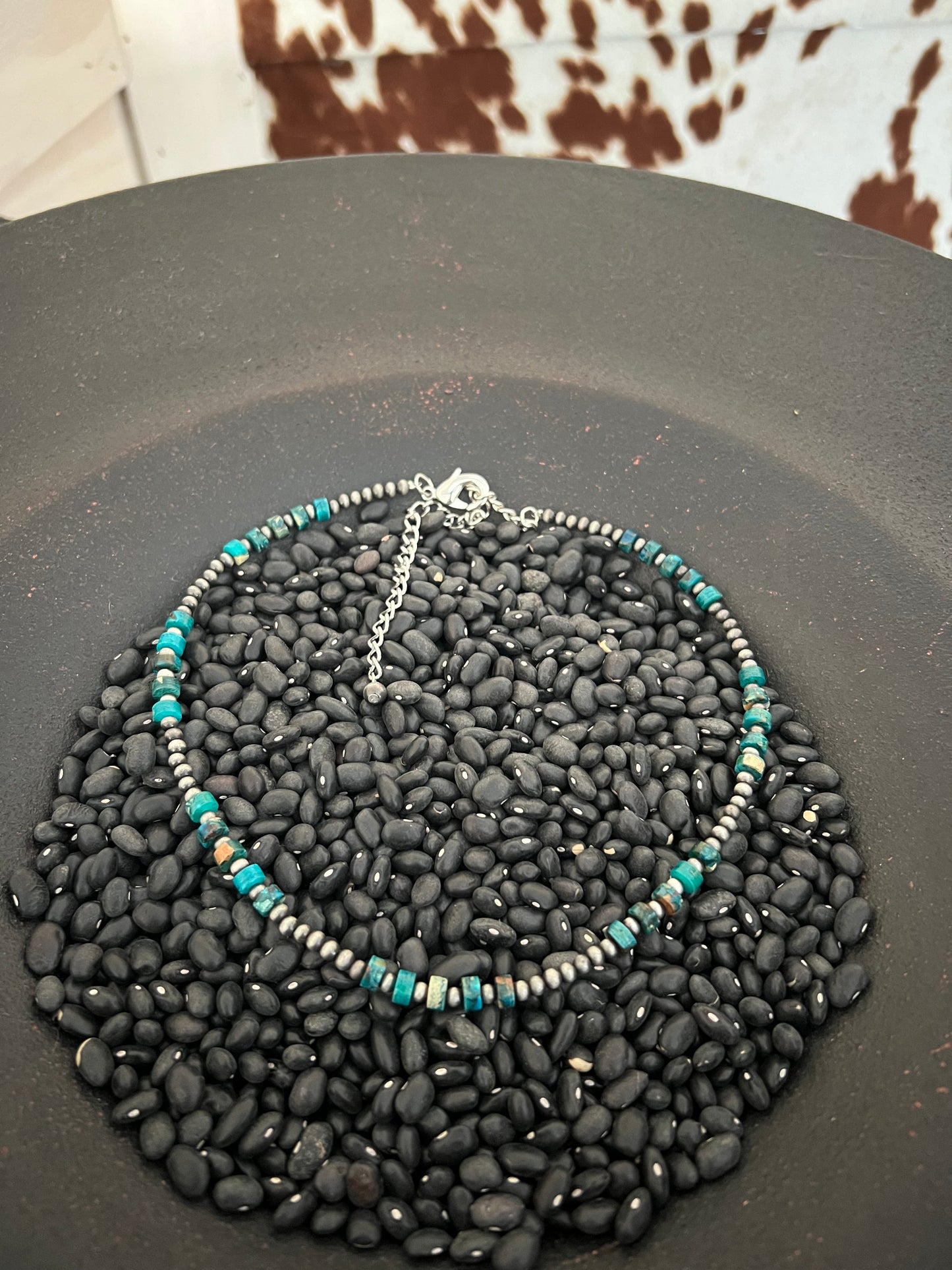 Navajo Bead and Turquoise Necklace