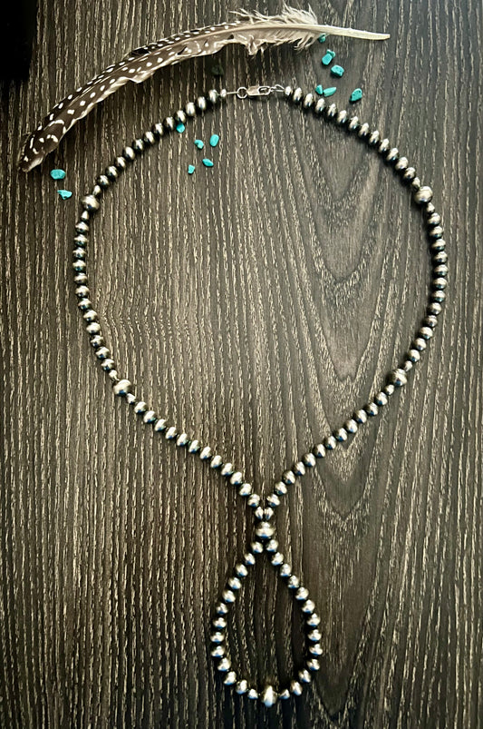 20” Sterling Pearl Loop Necklace