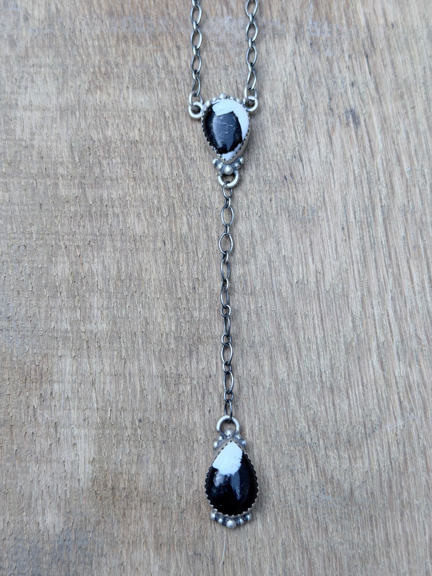 White Buffalo Lariat Necklace