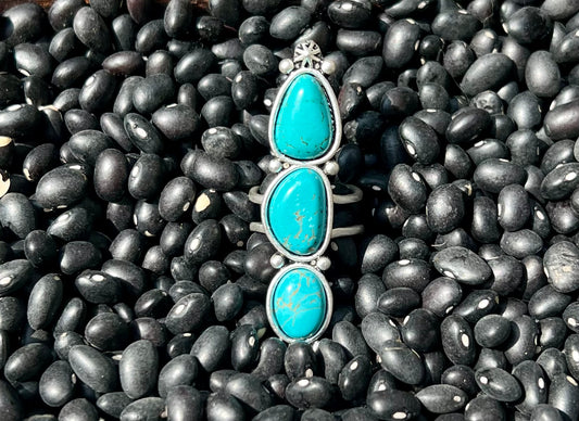 Turquoise Stack Adjustable Ring