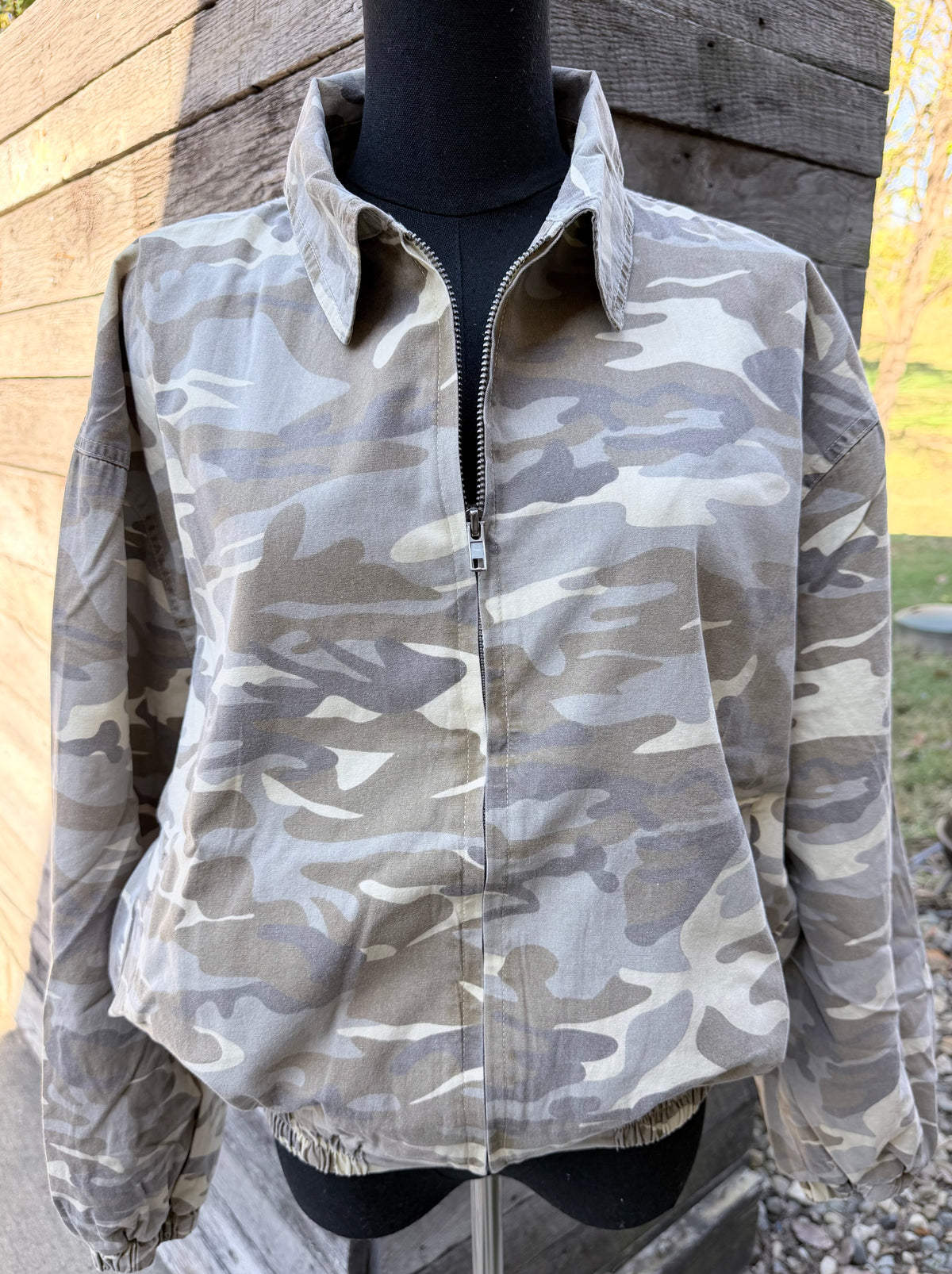 Camouflage Zip-Up Jacket