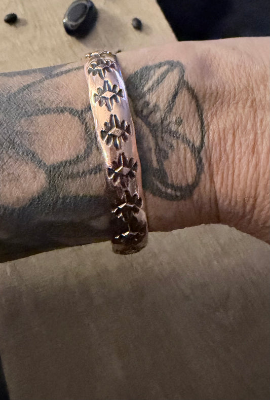 Native Made Copper Cuff Bracelet By Florence Tahe