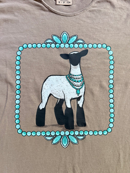 Comfort Colors Blinged Out Sheep