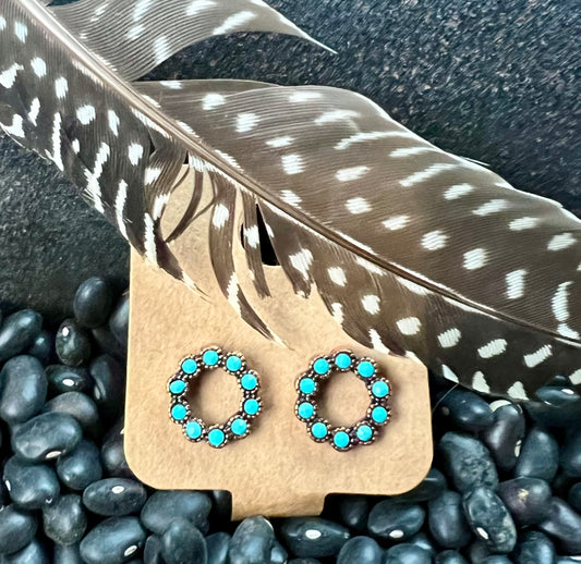 Round Stud Earrings