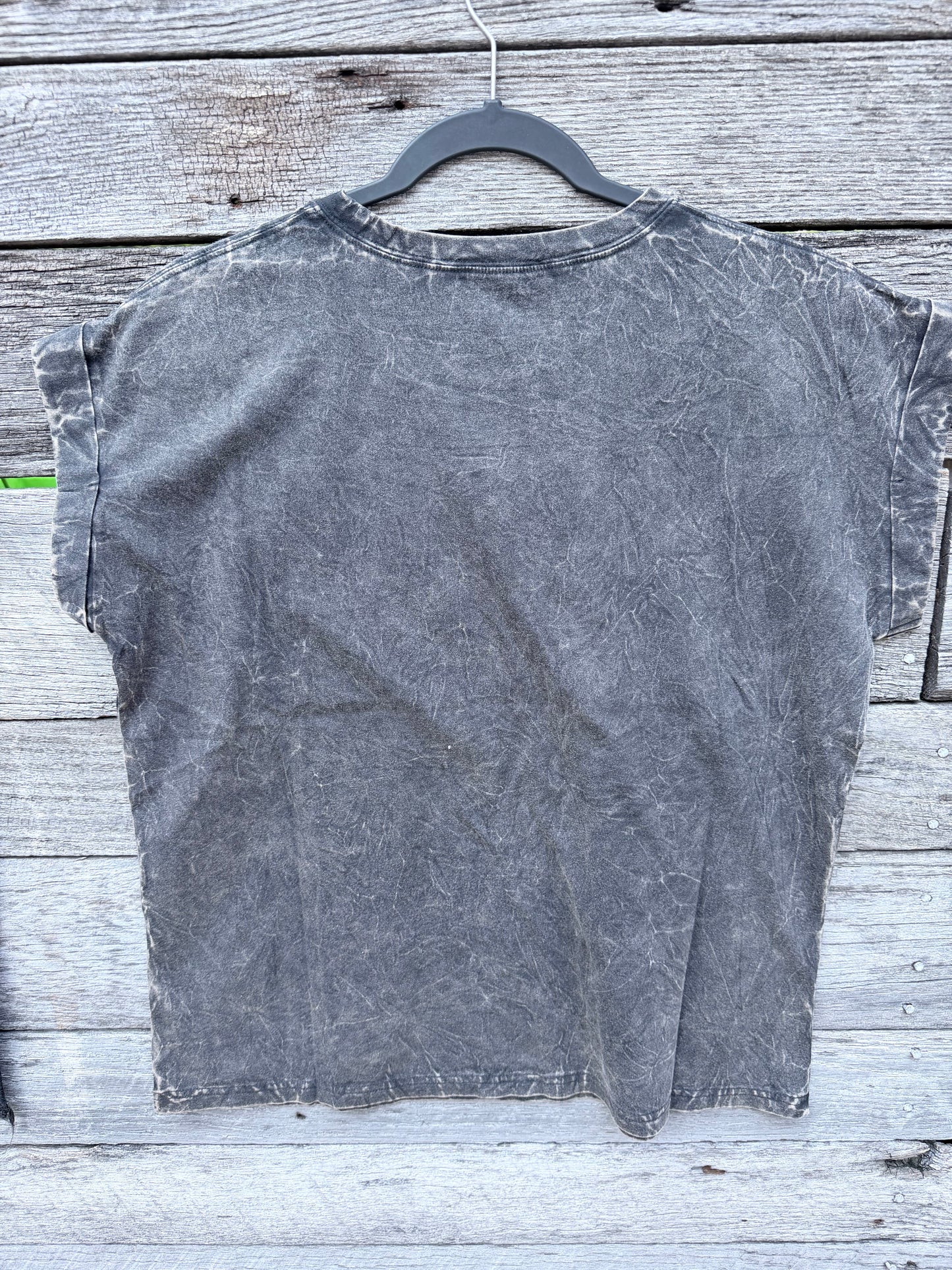 Crinkle Acid Wash Short Sleeve Tee with Pocket