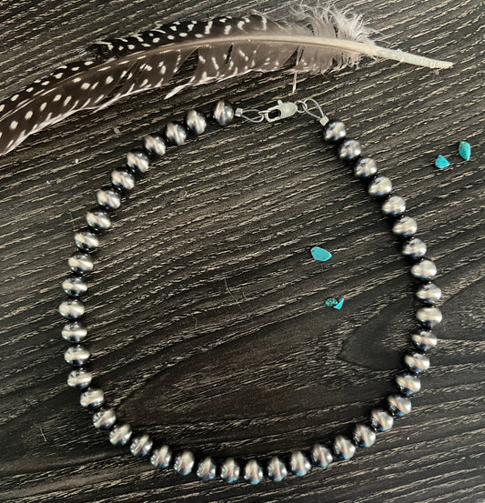 8mm Sterling Pearl Choker Necklace