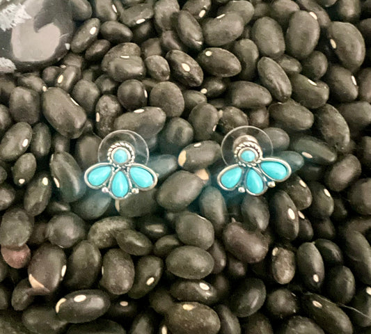 Turquoise Flower Earrings
