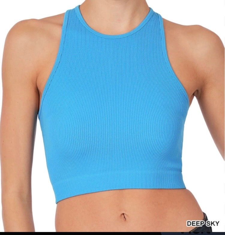 Seamless Ribbed Razor Back Tank