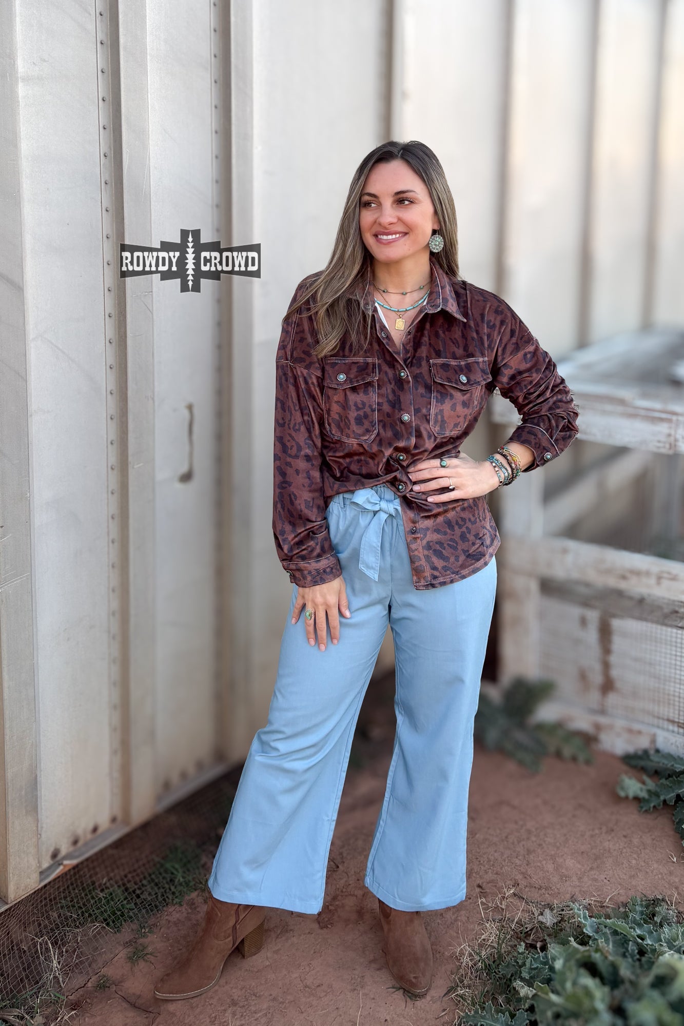 Leopard Lady Button Up