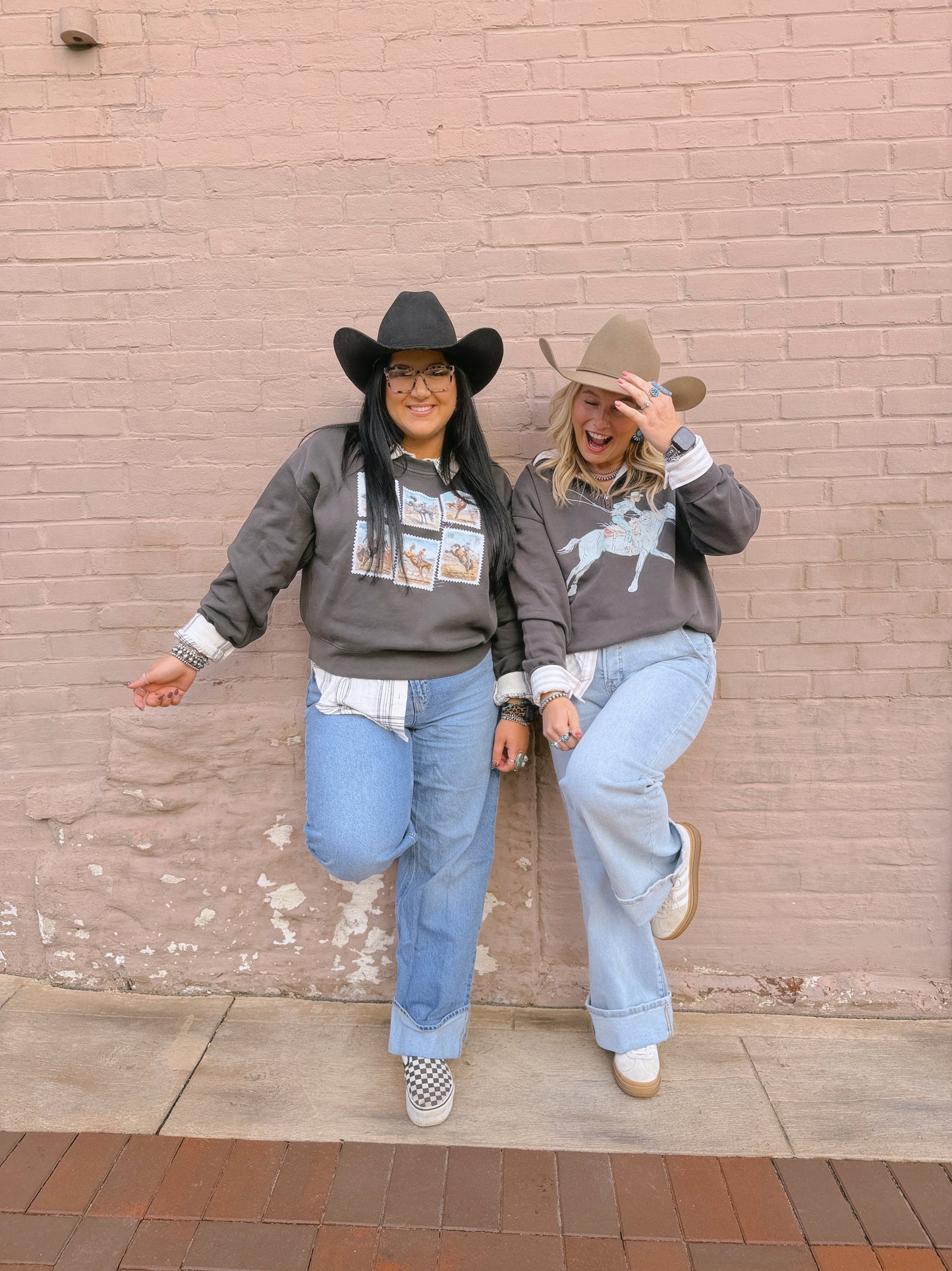 VINTAGE COWBOY STAMP COLLAGE CREW
