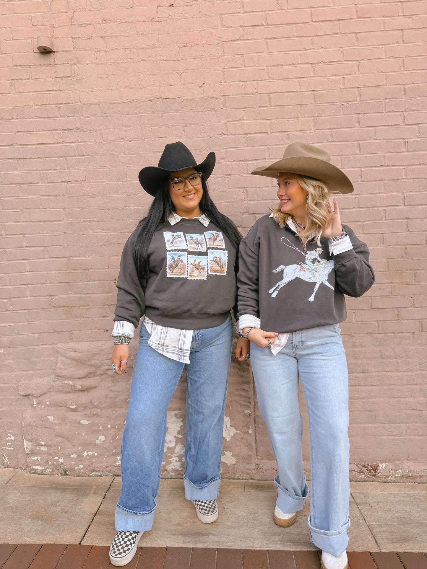 VINTAGE COWBOY STAMP COLLAGE CREW