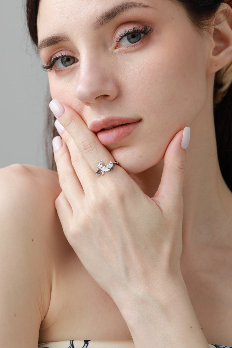 Celestial Moon Nugget Rings – Minimalist Cosmic Jewelry 🌙✨