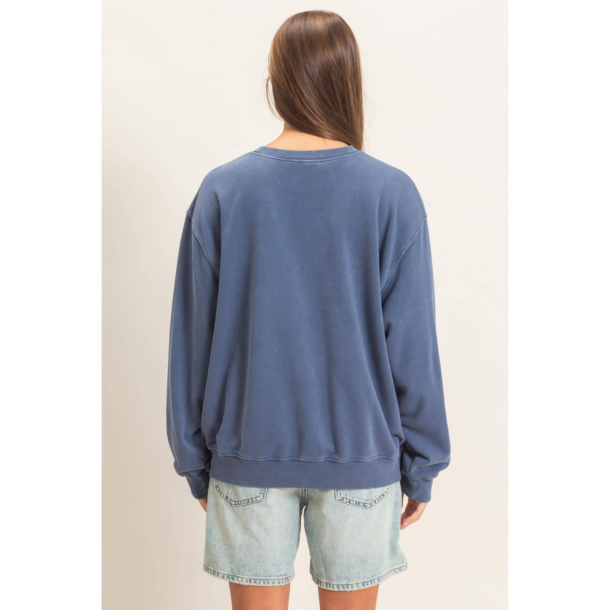 Mineral Wash Crew Neck Sweatshirt