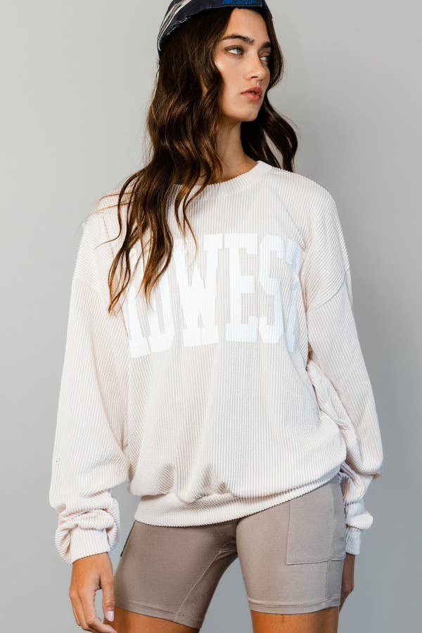 MIDWEST Comfy Oversize Graphic Sweatshirt, Gameday