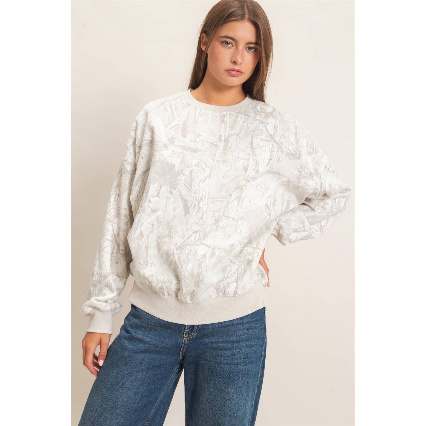 Tree Camouflage Crew Neck Sweatshirt