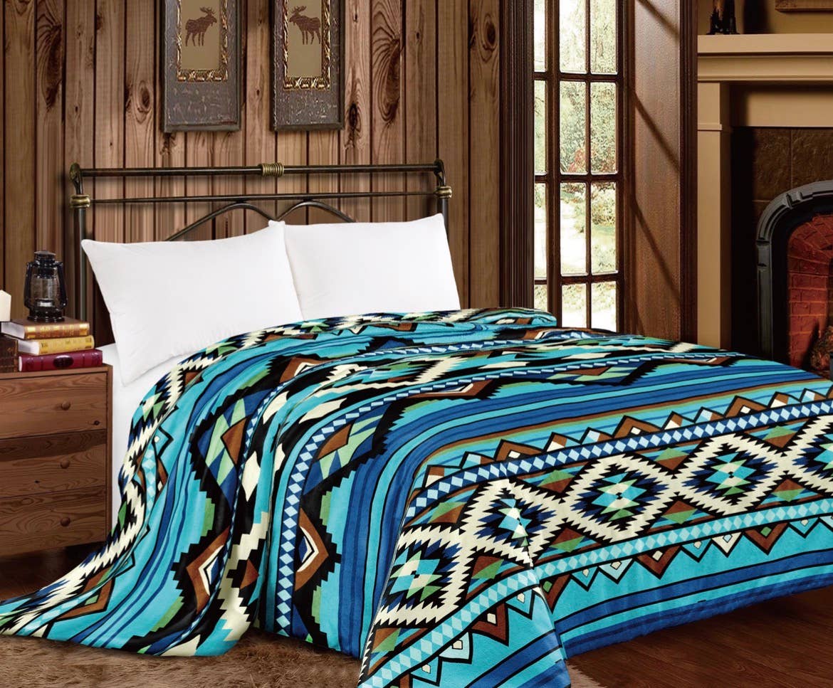 Blue Aztec - Mia blanket 