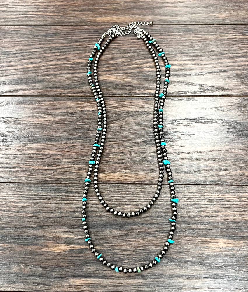 739061, Handmade Polish Navajo Bead, Turquoise Necklace