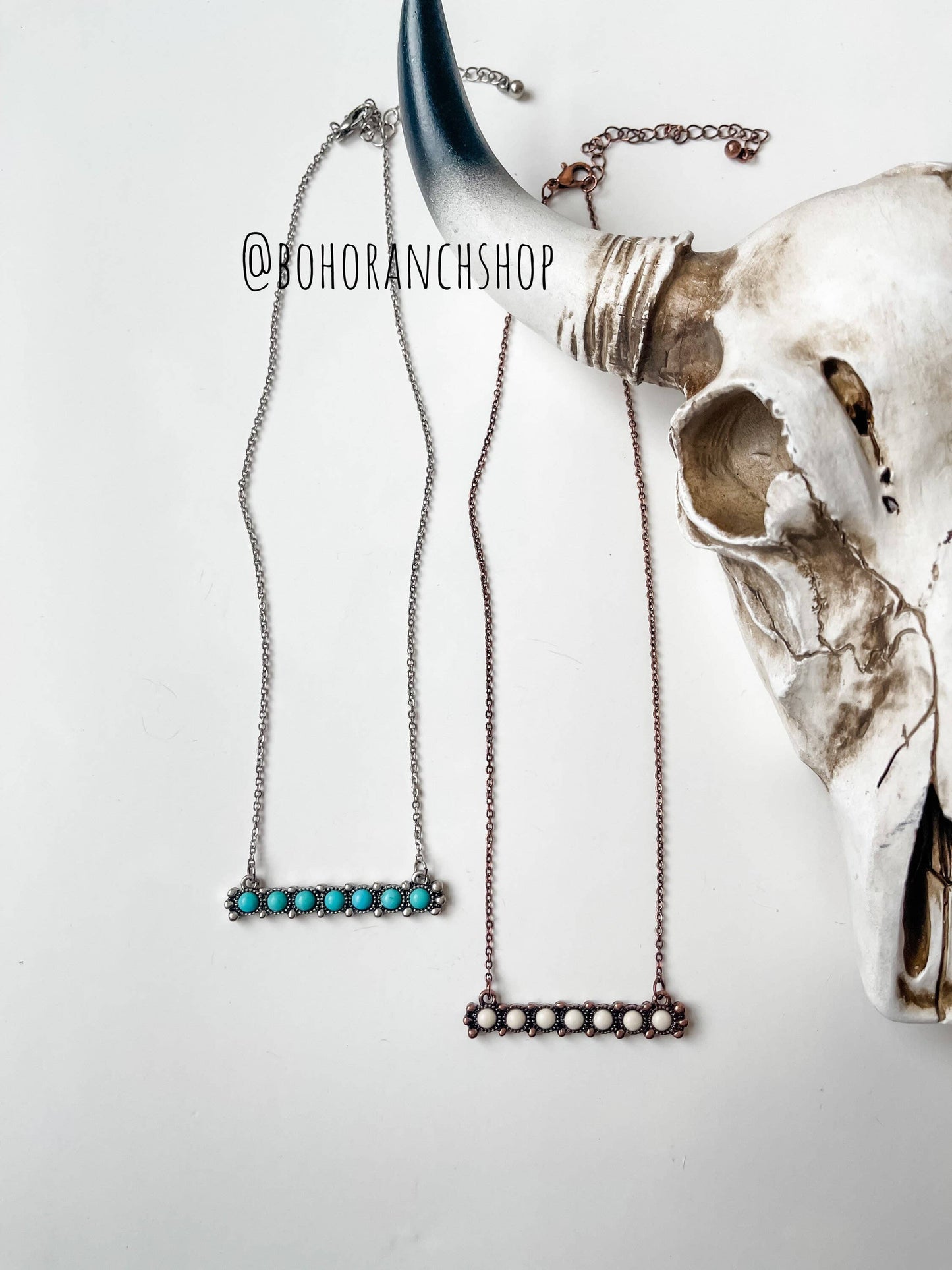 Western Beaded Bar Necklace