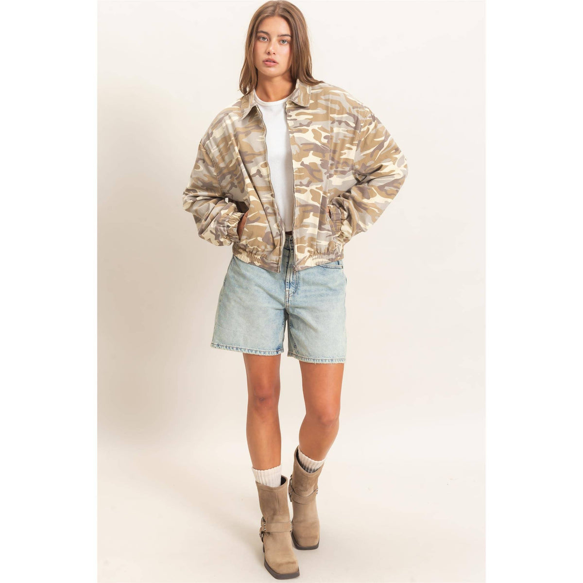 Camouflage Zip-Up Jacket