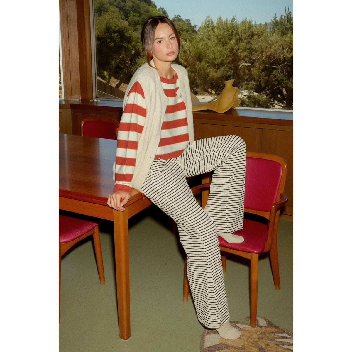Striped Wide Leg Pants