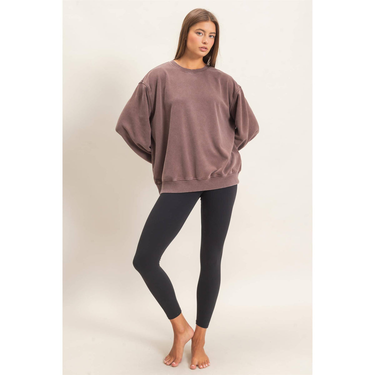 Mineral Wash Crew Neck Sweatshirt