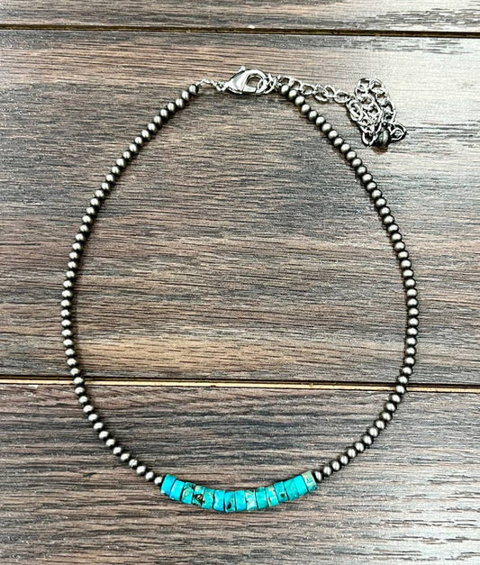 735790, 15-inch Rondelle Gemstone Necklace